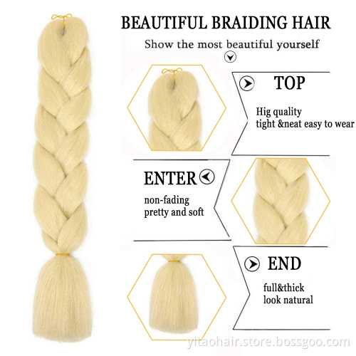 Wholesale Synthetic Braiding Hair Extensions 24 Inch Jumbo Braiding Hair Extension Ombre Synthetic Hair for Braiding Colorful
